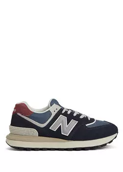 574 темно-синие мужские кожаные кроссовки New Balance