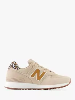 574 женские кроссовки New Balance, бежевый/животные