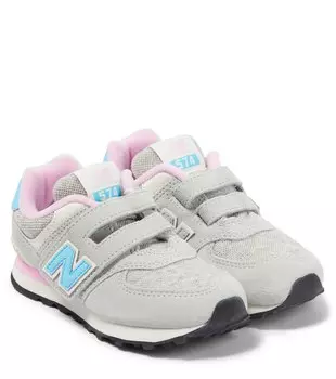 574H замшевые кроссовки Bungee Lace New Balance, серый