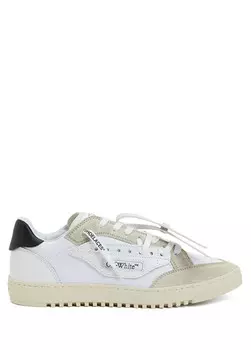 5.0 низкие мужские кожаные кроссовки Off-White, белый