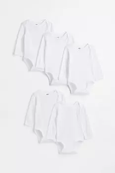 5 боди H&M, белый