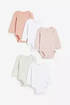5 боди H&M, розовый