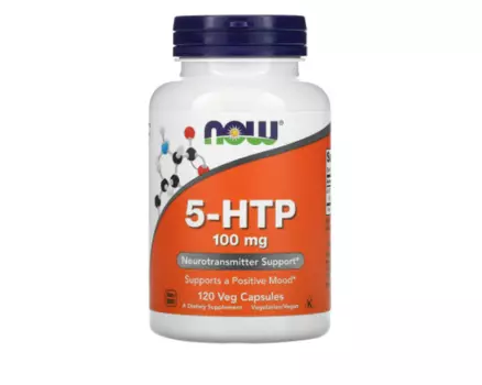 5-гидрокситриптофан NOW Foods 5-HTP 100 мг, 120 вегетарианских капсул