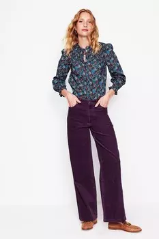 5 карманные вельветовые широкие джинсы Boden, фиолетовый