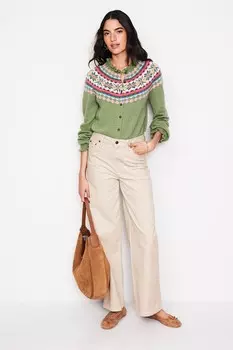 5 карманные вельветовые широкие джинсы Boden, белый