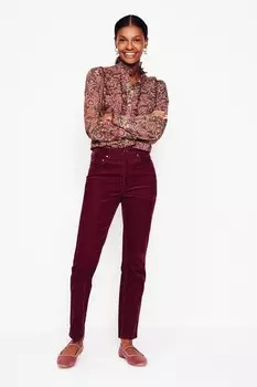 5 карманные вельветовые узкие джинсы Boden, коричневый