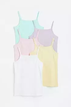 5 комплектов безрукавок H&amp;M, светло-розовый/светло-желтый/белый