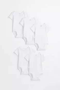 5 комплектов боди H&amp;M, белый
