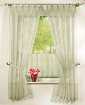 5 кусков Комплект штор однотонный прозрачный оранжевого цвета Astek