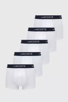 5 пачек боксеров Lacoste, белый