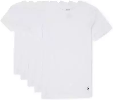 5 пакетов классических хлопковых экипажей Polo Ralph Lauren, цвет 5 White/Cruise Navy