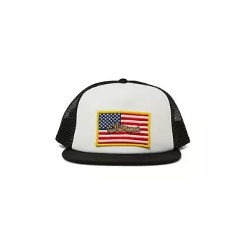 5-панельная табличка с именем Supreme, сетчатая задняя часть, черный