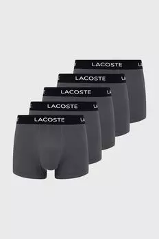 5 пар боксеров Lacoste, серый