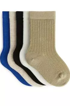 5 пар детских носков вязки в рубчик ARKET