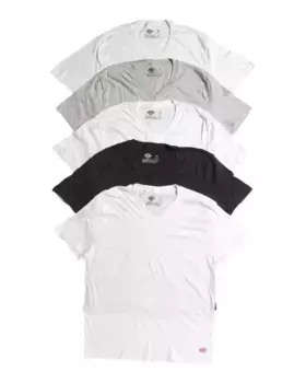 5 пар футболок с V-образным вырезом Dickies, серый