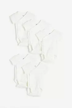5 пар хлопковых боди H&M, белый