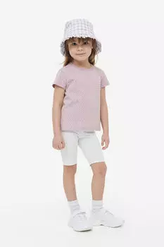 5 пар хлопковых футболок H&M, фиолетовый