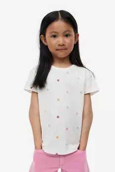 5 пар хлопковых футболок H&M, розовый
