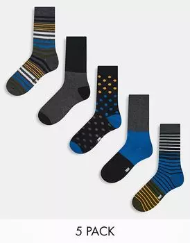 5 пар носков holt черного цвета DKNY