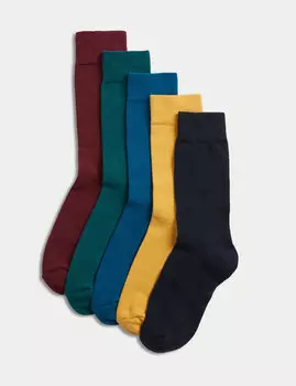 5 пар носков с мягкой подкладкой Cool & Fresh Marks & Spencer, мульти