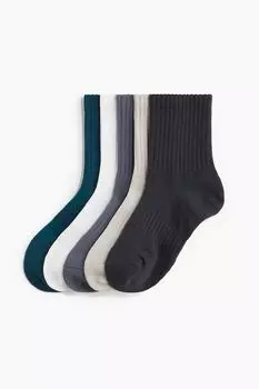 5 пар спортивных носков с функцией DryMove H&M, мультиколор