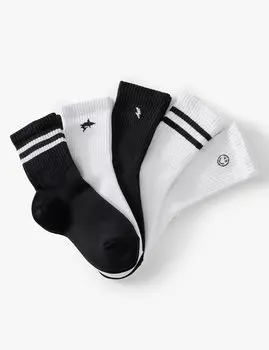 5 пар спортивных носков с высоким содержанием хлопка Marks & Spencer, мульти