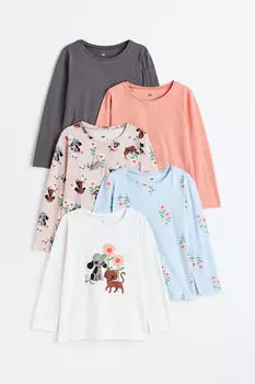 5 пар топов из джерси H&M, серый