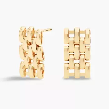 5-рядные серьги-пантеры из 14-каратного желтого золота Blue Nile