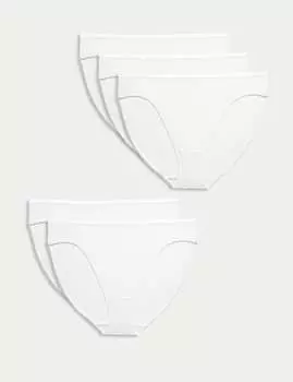 5 шт. трусики-шорты из хлопка и модала без VPL Marks & Spencer, белый