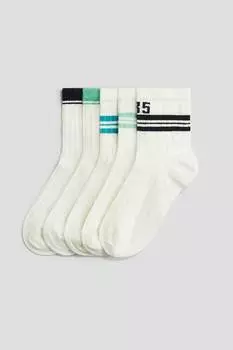 5 упаковок носков H&M, белый