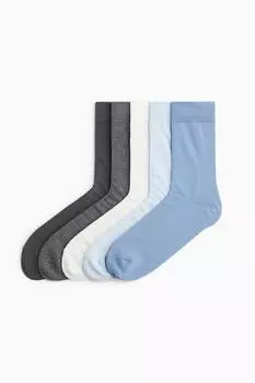 5 упаковок носков H&M, голубой