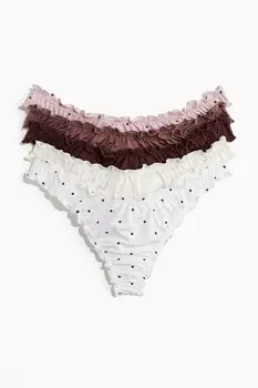 5 упаковок стрингов H&M, белый