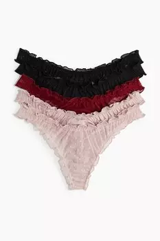 5 упаковок стрингов H&M, розовый