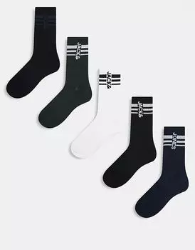5 упаковок теннисных носков черного цвета Jack & Jones