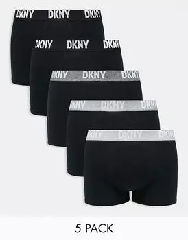 5 упаковок трусов-боксеров Portland черного цвета DKNY