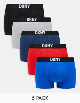 5 упаковок трусов Walpi черного цвета DKNY