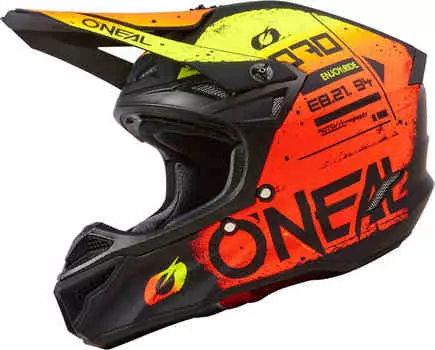 5SRS Scarz Шлем для мотокросса Oneal, черный/красный/желтый