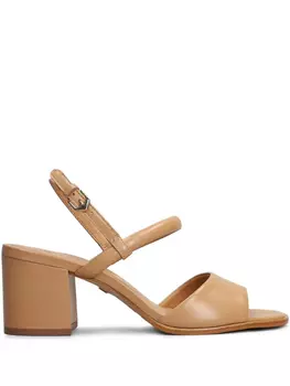 60-миллиметровые кожаные сандалии CARRANO, коричневый