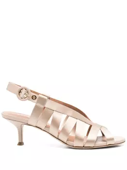 60 мм атласные сандалии Lella Baldi, нейтральный
