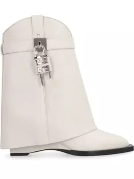 60 мм сапоги из ковбойской кожи Shark Lock Givenchy, белый