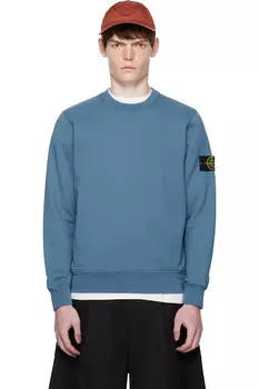 6100060 худи из органического хлопка флис Stone Island, синий