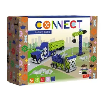 61977 Блоки Connect — грузовик/строительная зона — L Trefl