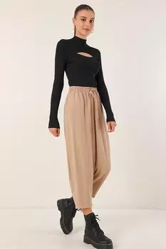 6591 Брюки шалвар льняные Bigdart