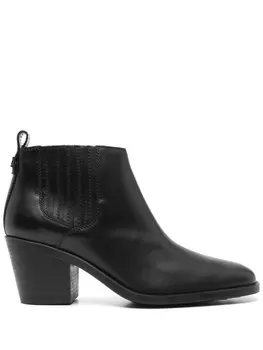 65-миллиметровые кожаные ботинки Tod's, черный