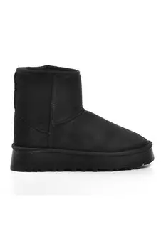 696052 Черные замшевые женские сапоги на меху внутри Ayakmod