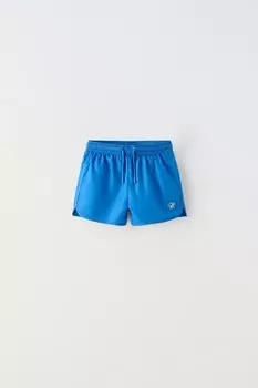 6-14 лет/быстросохнущие шорты для плавания ZARA, голубоватый