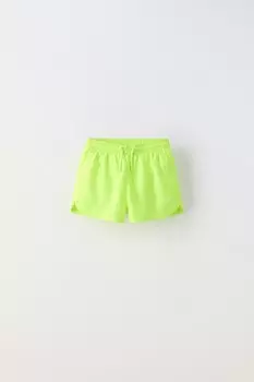 6-14 лет/быстросохнущие шорты для плавания ZARA, неоново-желтый