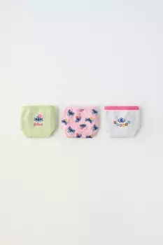 6-14 лет/набор из трех трусов lilo & stitch disney ZARA, розовый