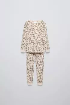 6-14 лет/пижама с животным принтом ZARA, кэмел