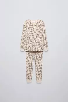 6-14 лет/пижама с животным принтом ZARA, кэмел